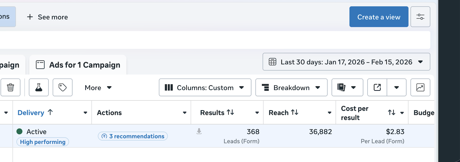 Info Product results screenshot