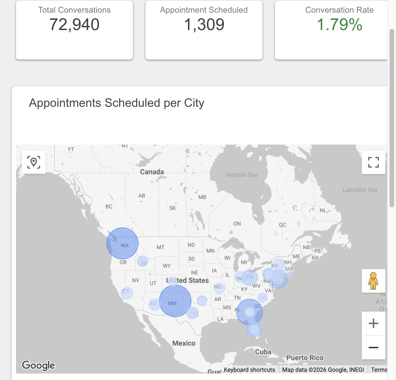ROOFING LEAD GEN results screenshot