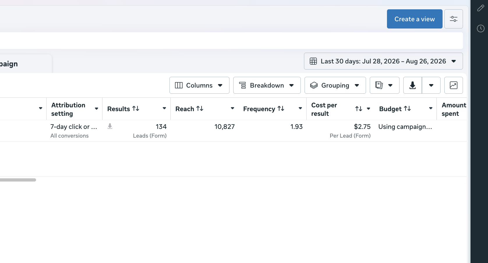 Membership Club results screenshot